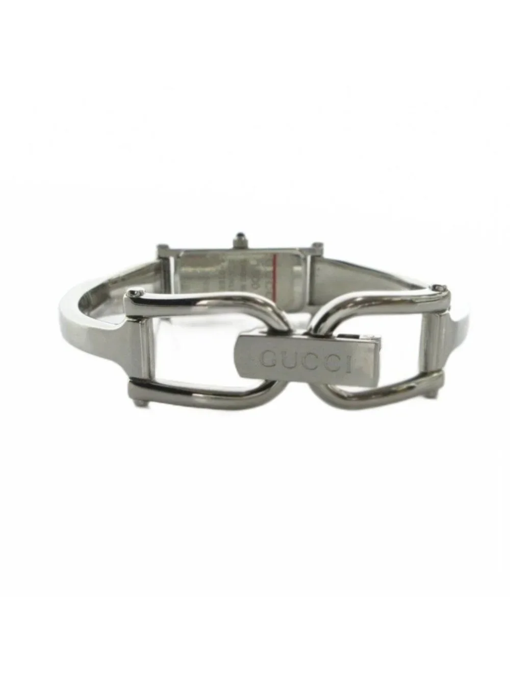 Gucci Watch Quartz Square Black Dial Silver